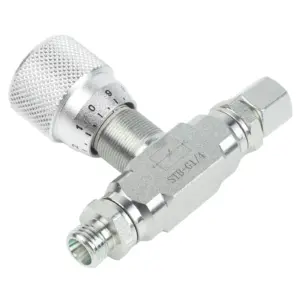 Precision Flow Control Valve Hydraulic Control Valve 08L Connector Throttle Valve 3 8-inch NPT Female Max Pressure 5800 PSI