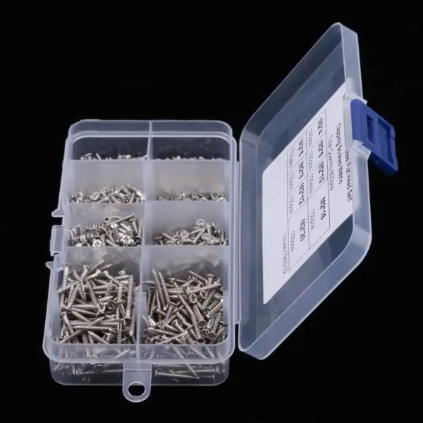 Flat Head Self-tapping Screws Assortment Kit Stainless Steel Screws Set for Wood Repair and Home Use