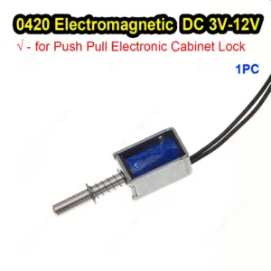 Electromagnet Solenoid Valve DC 3V 5V 6V 12V Dedicated for Cabinet Lock Frame Push-Pull Electronic Lock with Spring Reset