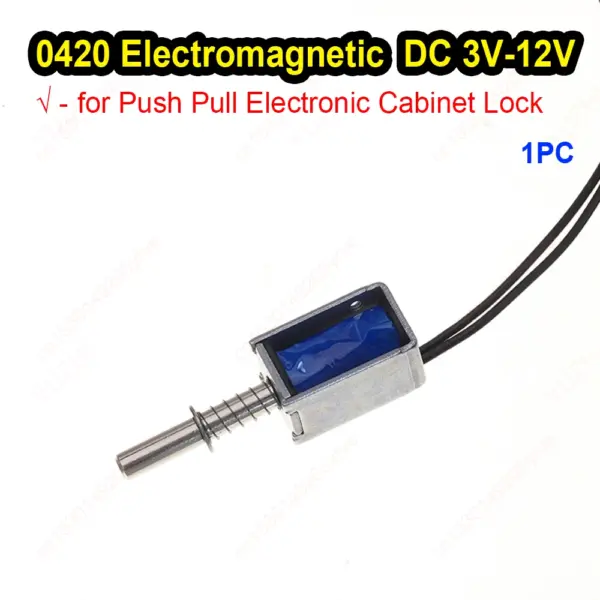 Electromagnet Solenoid Valve DC 3V 5V 6V 12V Dedicated for Cabinet Lock Frame Push-Pull Electronic Lock with Spring Reset