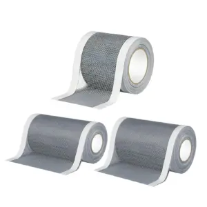 Screen Repair Tape Self Adhesive DIY Cuttable Waterproof Fiberglass Mesh Tape Strong Bonding Window Door Mesh Repair Kit