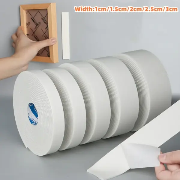 2M EVA Foam Double Sided Tape Shockproof Soundproof Insulation Tape Door Window Sealing Strip Weather Stripping Home Improvement