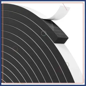 33FT EVA Weather Stripping Door Seal Foam Tape with Adhesive, Window Insulation, Soundproofing