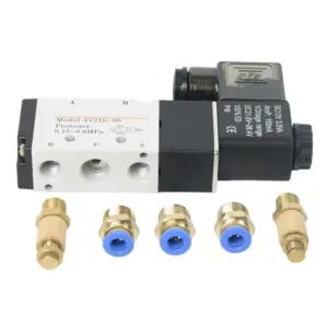 For Industrial Automation DC 12V Solenoid Valve Pneumatic Control Valve Strong Pressure Resistance Easy To Disassemble