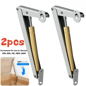 Close Lid Support Hinges Automatic Slow Lowering Safe Pneumatic Lid Lifters Gas Springs2Pcs Heavy Duty Gas Struts 60N-200N Soft