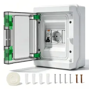  HT-5WAY Series Junction Box PC Plastic Outdoor Electrical IP65 Waterproof Dustproof DIN Rai Distribution Switch Box