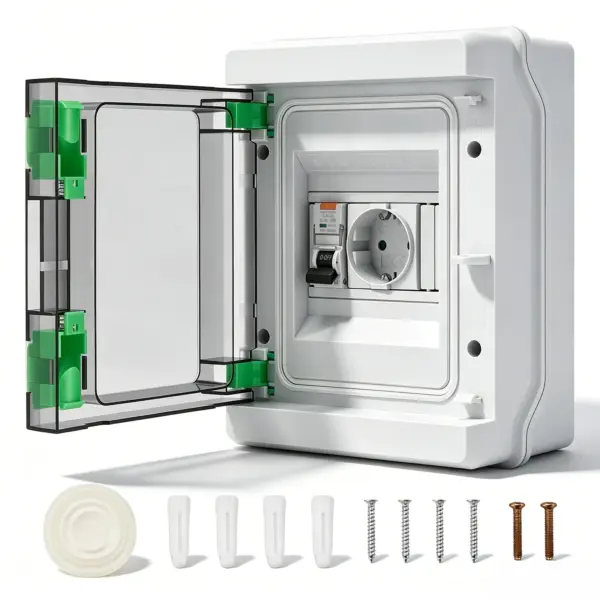  HT-5WAY Series Junction Box PC Plastic Outdoor Electrical IP65 Waterproof Dustproof DIN Rai Distribution Switch Box