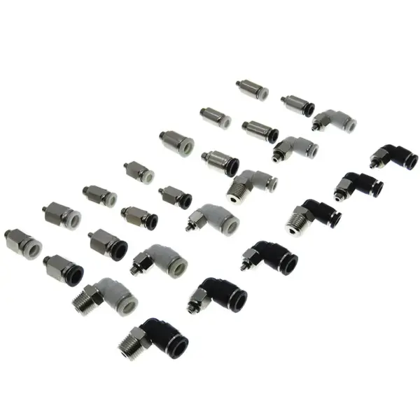 5PCS 3mm 4mm 5mm 6mm M3 M4 M5 M6 1/8" BSP Male Thread Hose Tube One Touch Air Pneumatic Pipe Fitting Push In Quick Connector