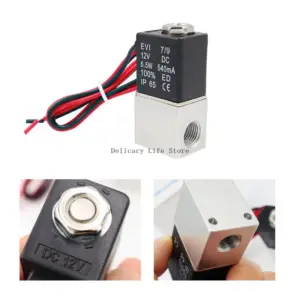 DC 12V 24V 110V 220V Solenoid Valve 1/4" 1/8" 2 Way Normally Closed Direct-acting Pneumatic Valves For Water Air Gas Hot