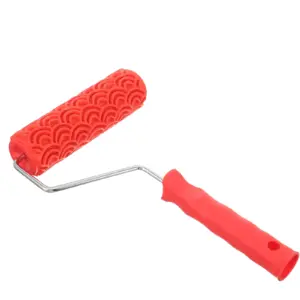 Portable Rubber Embossing Texture Paint Roller for DIY Wall Decoration Ceiling Cabinet Textured Patterned Surface Application