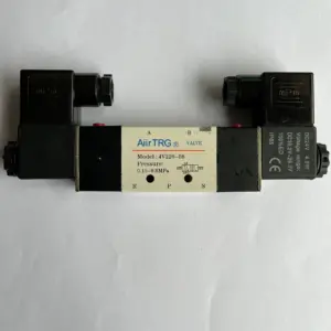 4V220-08 Airtac Air Pneumatic Solenoid Valve 5 way 2 Position 1/4" Aluminum Alloy Internal E DC12V,DC24V or AC110V AC220V