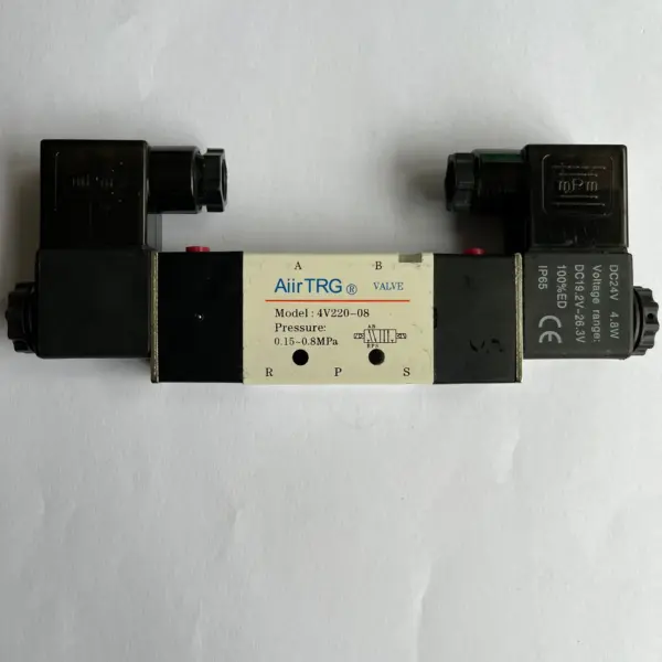 4V220-08 Airtac Air Pneumatic Solenoid Valve 5 way 2 Position 1/4" Aluminum Alloy Internal E DC12V,DC24V or AC110V AC220V