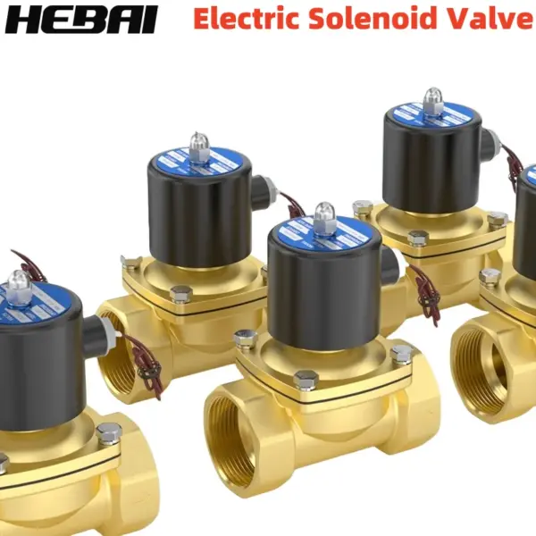 HEBAI Electric Solenoid Valve 1/4" 3/8" 1/2" 3/4" 1" DN8/10/15/20/25/50 Normally Closed Pneumatic for Water Oil Air 12V 24V 220V