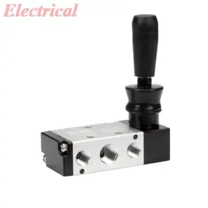 1pc Manual Hand Pull Solenoid Valve 2/3 Position 5 Way Pneumatic 1/8" 1/4" 3/8"PT 0/6/8/10/12mm Fittings With Exhaust Muffler
