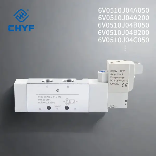 Airtac 6V 5/2way 5/3 ways Solenoid Valve for Pneumatic Automation Equipment
