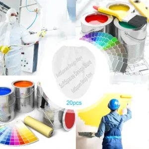 A51M-20 Pack Strainer Bag, 5 Gallon Paint Strainer With Elastic Top Opening White Fine Mesh Filters Bag For Paint Gardening
