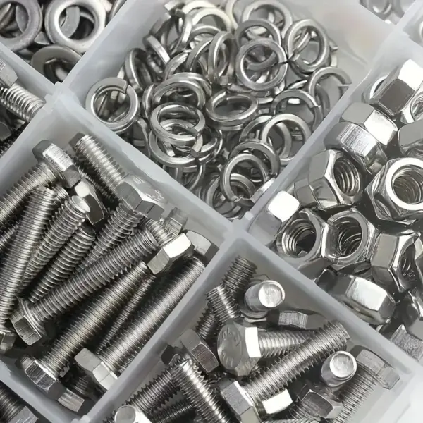 240pcs Stainless Steel Hex Bolt & Nut Set - Durable, Corrosion-Resistant with M4 & M5 Sizes for Versatile Use