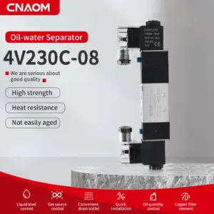 4V230C-08 5 Way 3 Position 1/4" Pneumatic Solenoid Valve DC12V DC24V AC110V AC220V