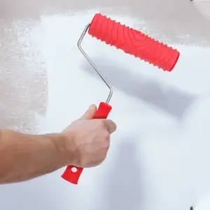 Wear Resistant Rubber Paint Roller with Comfortable Handle Embossing Texture Effect for Wet Wall Decoration DIY Patterned