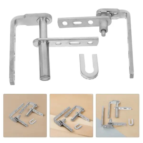 2Pcs Louvre Door Hinges Stainless Steel Gravity Self Closing Swinging Door Hardware Replacement Quiet Heavy Duty