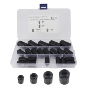 50/22pcs Clip-on Ferrite Ring Core Bead Choke RFI EMI Filter Noise Suppressor Cable Clip for USB Audio Video Cable Power Cord