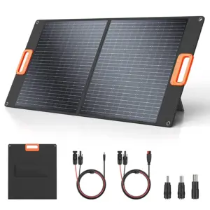 (19.6V/8.88A) 100W Solar Panels Portable Charger with Adjustable Bracket Waterproof Anders Junction Box IP68