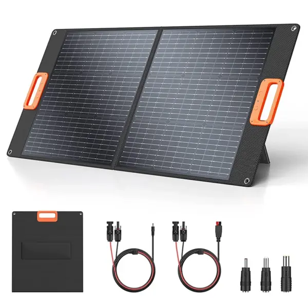 (19.6V/8.88A) 100W Solar Panels Portable Charger with Adjustable Bracket Waterproof Anders Junction Box IP68