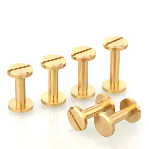 Solid Copper Fastener Kit Slotted Flat Head Bolt with Nut Pair for Electrical & Plumbing