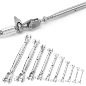 Screw Closed Body Marine Rigging 304 Stainless Steel Length Adjuster Clamp Tensioner Hardware M5-M12 Jaw Turnbuckle Bolt