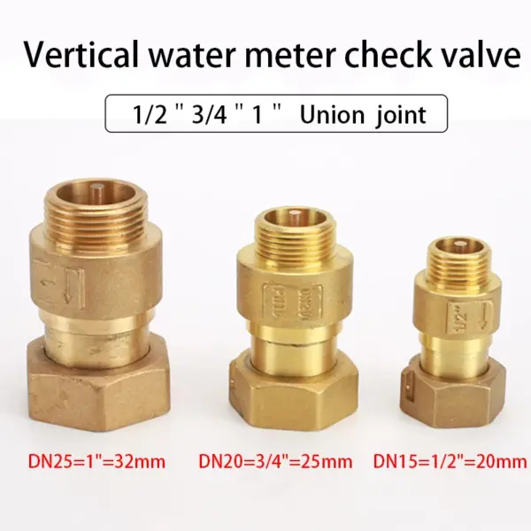 1/2" 3/4" 1" BSP Pneumatic Check Valve Connector DN15/20/25 Hose Tube Air Gas One Way Valve Water Meter/Pump Brass Pipe Fitting