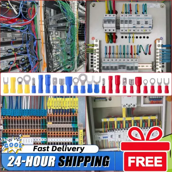 280Pcs Electrical Wire Crimp Spade Butt Ring Fork Set Ring Lugs Rolled Terminals Assorted Kit Male Female Insulated Terminals