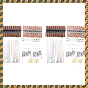 A77I 2X DIN Rail Terminal Blocks Kit, With Universal Compact Connectors, Connection Bar, Marker Strip, Screws, 28-12 AWG