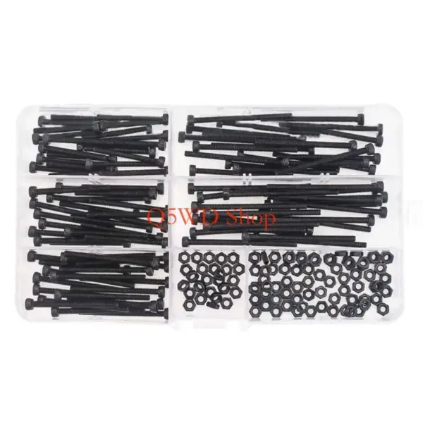 Q5WD 200pcs Stainless Steels Machine Screws Nut and Bolt Replacement Socket Head Caps Screws Hardware Assortment Set