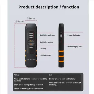 SDFC 2X Handheld Optical Power Meter 30MW Fiber Optic Tester Pen VFL Red Light Optical Fiber Pen Visual Fault Locator 30KM