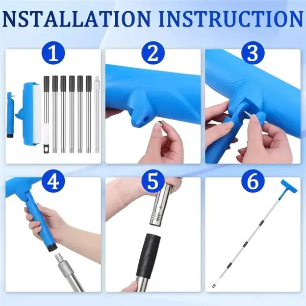 No-Drip Ceiling Paint Roller Kit With 9FT Extension Pole 10 Inch Roller Splatter-Free For Ceilings& Walls-[GLITU-ABGL]
