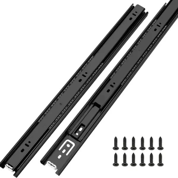 Full Extension Ball Bearing Drawer Slides 12 Inch Heavy Duty Side Mount File Cabinet Rails Dresser Runner 100 lbs Capacity, 1