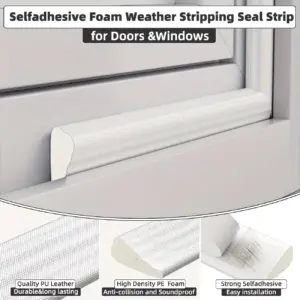 1PC 3/5m Cladding Door and Window Seals wedge weather stripping seal strip Doors Gap Filler Noise Blocker Foam Tape Sealing