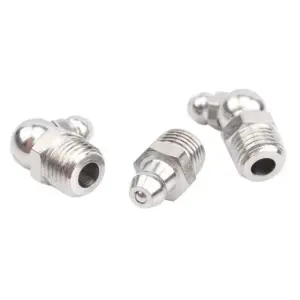 20pcs Stainless Steel 304 M10 M12 Grease Nipple Male Thread Straight Elbow Oil Zerk Fitting for Grease Gun Metric Type