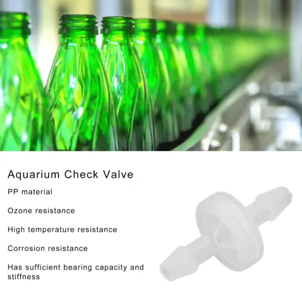 12PCS Aquarium Check Valve Ozone Resistance Oil Resistant One Way Air Valve PP Check Valve for Fish Tank Chemical Industry 4-1mm