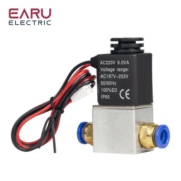 DC 12V 24V 110V 220V Electric Solenoid Valve 1/4" 2 Way Normally Closed Direct-acting Pneumatic Valves For Water Air Gas