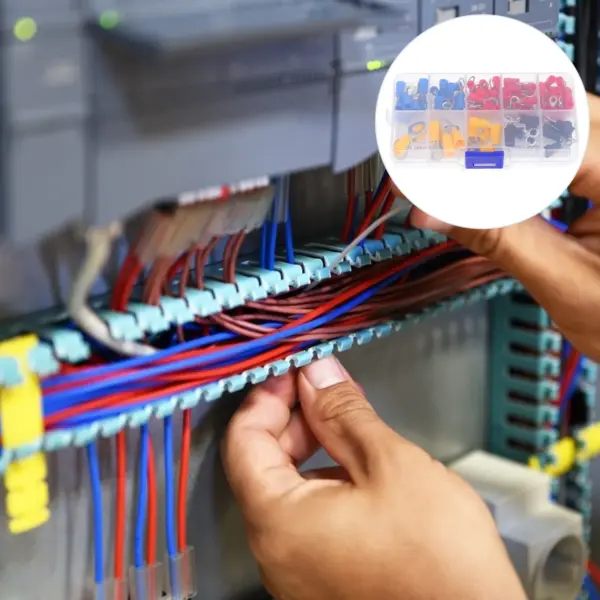 102Pcs Insulated Electrical Terminal Kit Crimp Connector Set for Automotive Marine Stereo Wiring Color Coded Wire Gauge