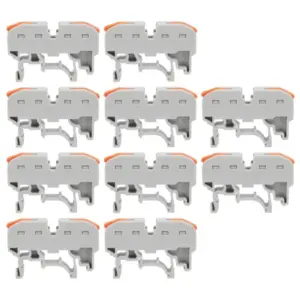 10Pcs Wire Connection Block Din Rail Type Spring Lever Cable Connector Terminal PCT-211