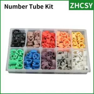 EC-0/1/2/3/5  Plastic 10 Trellis Kits Cable Wire Markers 0 to 9 10 Number Colorful Tube Size 0.75/1.5/2.5/4.0/6/10mm2  Sqmm