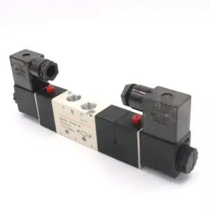 1PC DC12V/24V AC110V/220V 1/4" BSP 4V230C-08 3 Position 5 Way Pneumatic Solenoid Valve Double Coil 4V230C-08