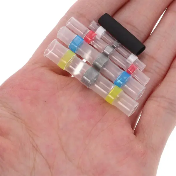 600Pcs Heat Shrink Butt Connectors Kit Waterproof Solder Seal Insulated Electrical Wire Connectors for Automotive Marine Outdoor