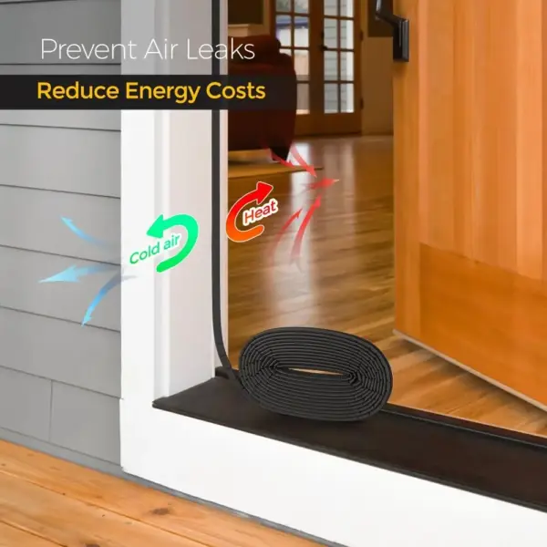 Q-Shaped Foam Weather Stripping Noise Cancelling Easy To Install Soundproof Foam Windproof Rainproof