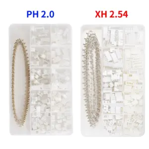 460PCS/Box JST PH2.0mm XH2.54mm 2P/3P/4P/5P/6P Connector kit white color male Female straight pin socket Supplies connector