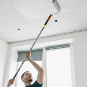 1.1m Retractable Paint Roller Extension Pole Detachable Cleaning Brush Extender Stick Telescopic Ceiling Wall Painting Rod
