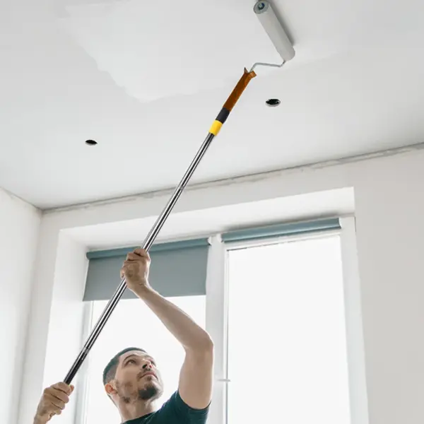 1.1m Retractable Paint Roller Extension Pole Detachable Cleaning Brush Extender Stick Telescopic Ceiling Wall Painting Rod