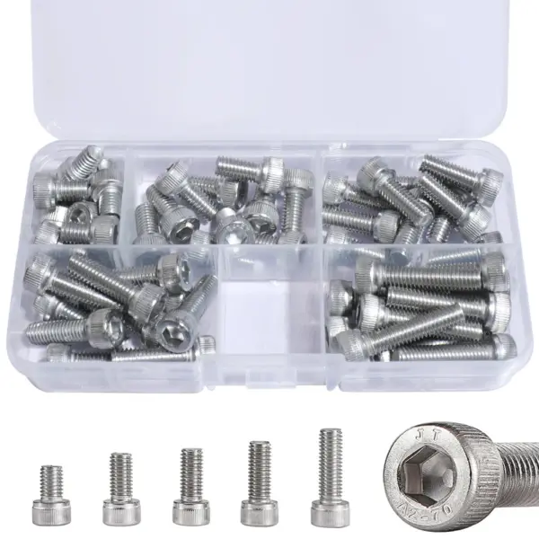 20/ 50pcs, M6 x 8/ 12/ 16/ 20/ 25mm Socket Head Cap Screws Bolts, Stainless Steel 304, Fully Threaded, Assortment Kit